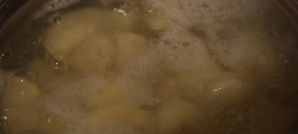 Potatoes boiling