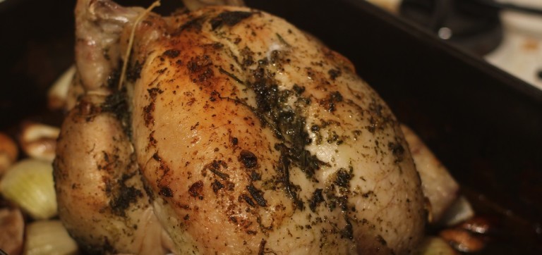 Relatively lazy roast chicken